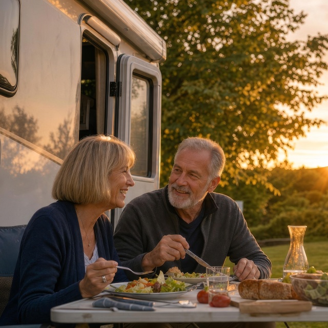 Caravan Stellplatz im Elbauenpark Magdeburg