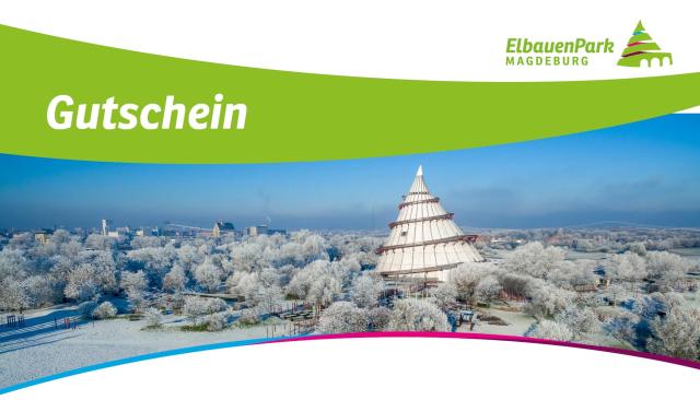 Panorama des Jahrtausendturm in schneebedeckter Landschaft